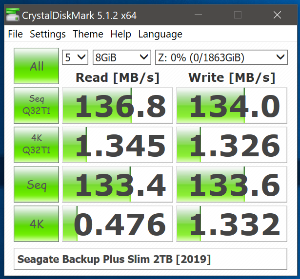 seagate backup plus 2tb external hdd speed